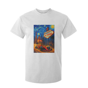 Racing Car Starry Night Las Vegas Race Day T Shirt For Kid TS14 White Print Your Wear
