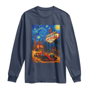 Racing Car Starry Night Las Vegas Race Day Long Sleeve Shirt TS14 Navy Print Your Wear