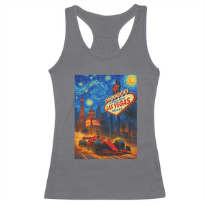 Racing Car Starry Night Las Vegas Race Day Racerback Tank Top TS14 Charcoal Print Your Wear