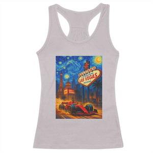 Racing Car Starry Night Las Vegas Race Day Racerback Tank Top TS14 Ice Gray Print Your Wear