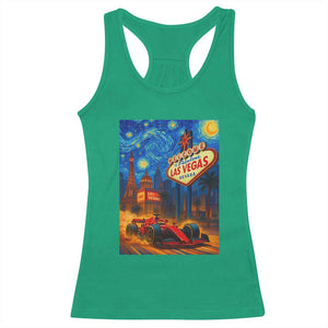 Racing Car Starry Night Las Vegas Race Day Racerback Tank Top TS14 Irish Green Print Your Wear