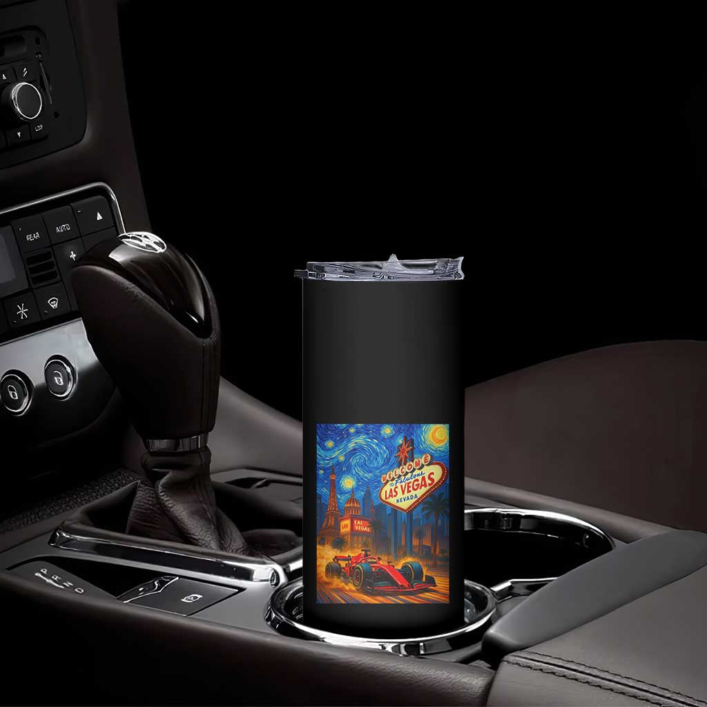 Racing Car Starry Night Las Vegas Race Day Skinny Tumbler TS14 Print Your Wear