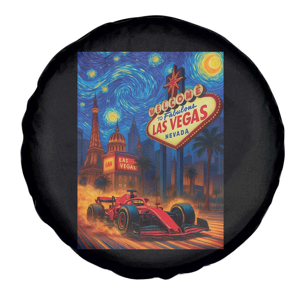Racing Car Starry Night Las Vegas Race Day Spare Tire Cover TS14 Print Your Wear