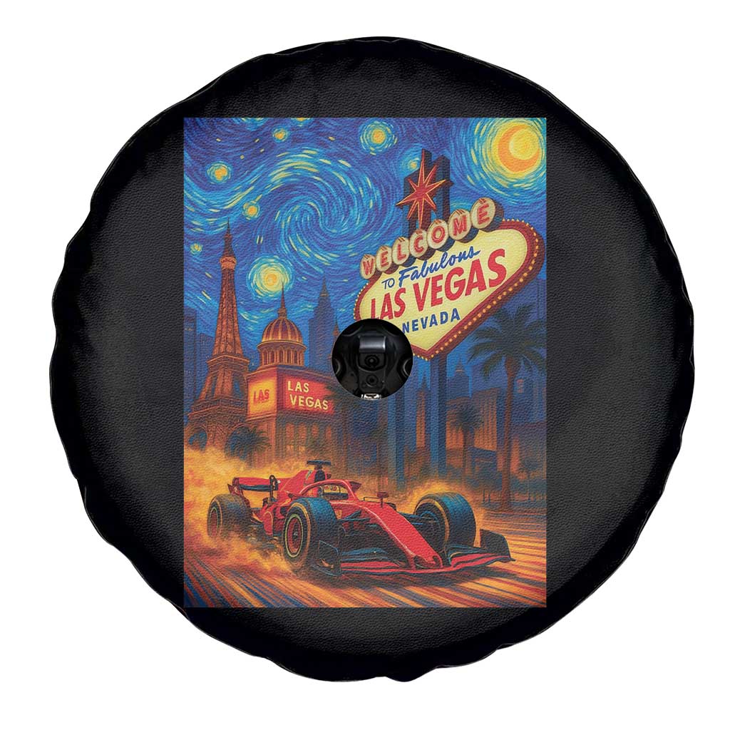 Racing Car Starry Night Las Vegas Race Day Spare Tire Cover TS14 Print Your Wear