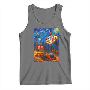 Racing Car Starry Night Las Vegas Race Day Tank Top TS14 Black Heather Print Your Wear