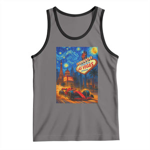 Racing Car Starry Night Las Vegas Race Day Tank Top TS14 Deep Heather Black Print Your Wear