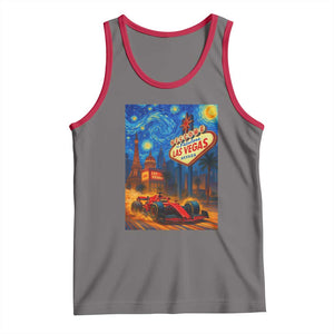 Racing Car Starry Night Las Vegas Race Day Tank Top TS14 Deep Heather Red Print Your Wear