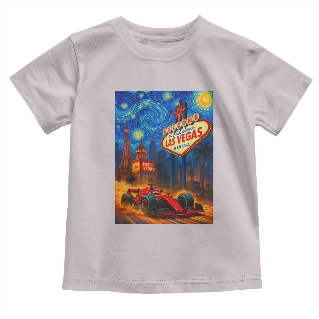 Racing Car Starry Night Las Vegas Race Day Toddler T Shirt TS14 Ice Gray Print Your Wear