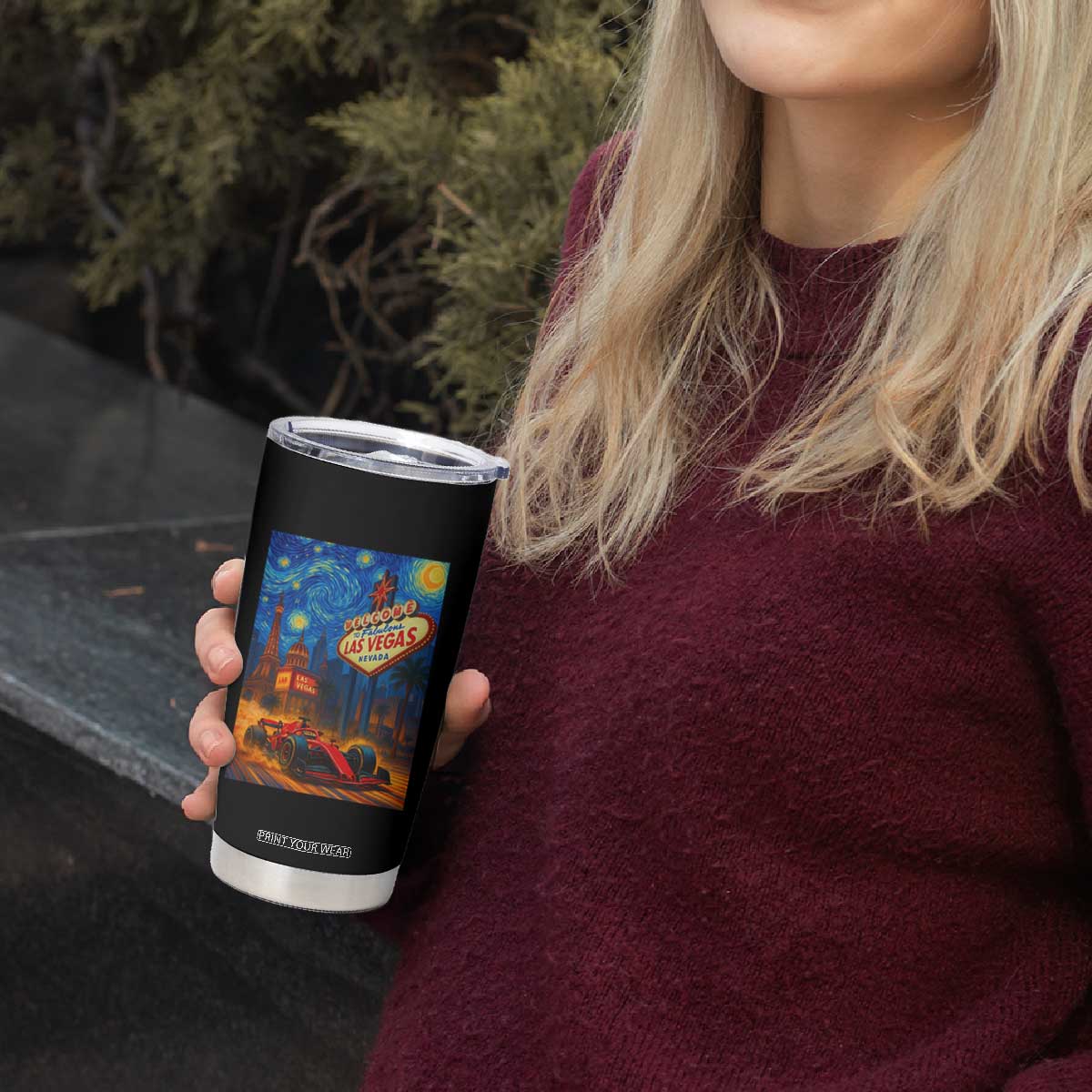 Racing Car Starry Night Las Vegas Race Day Tumbler Cup TS14 Print Your Wear