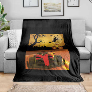 Vintage Race Car Halloween Pumpkin Retro Racing Throw Blanket TS14 Print Your Wear