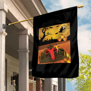Vintage Race Car Halloween Pumpkin Retro Racing Garden Flag TS14 Print Your Wear