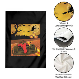 Vintage Race Car Halloween Pumpkin Retro Racing Garden Flag TS14 Print Your Wear