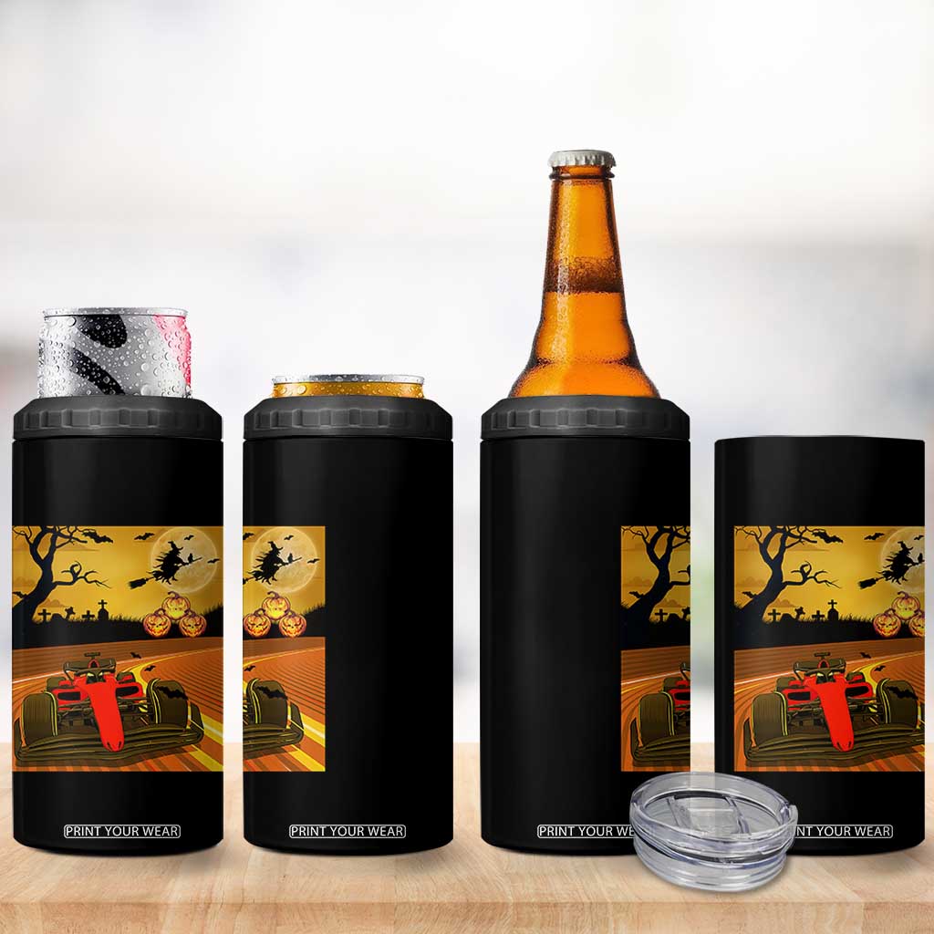 Vintage Race Car Halloween Pumpkin Retro Racing 4 in 1 Can Cooler Tumbler TS14 Print Your Wear