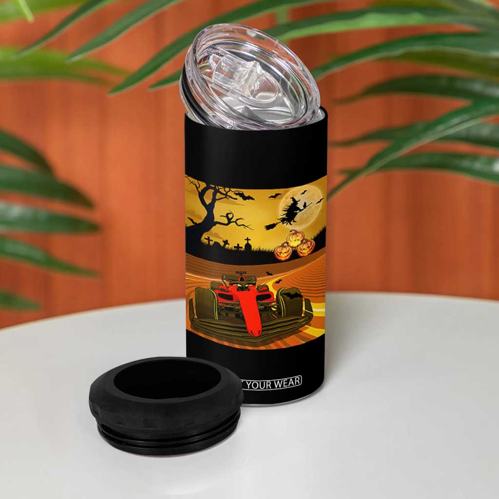 Vintage Race Car Halloween Pumpkin Retro Racing 4 in 1 Can Cooler Tumbler TS14 Print Your Wear