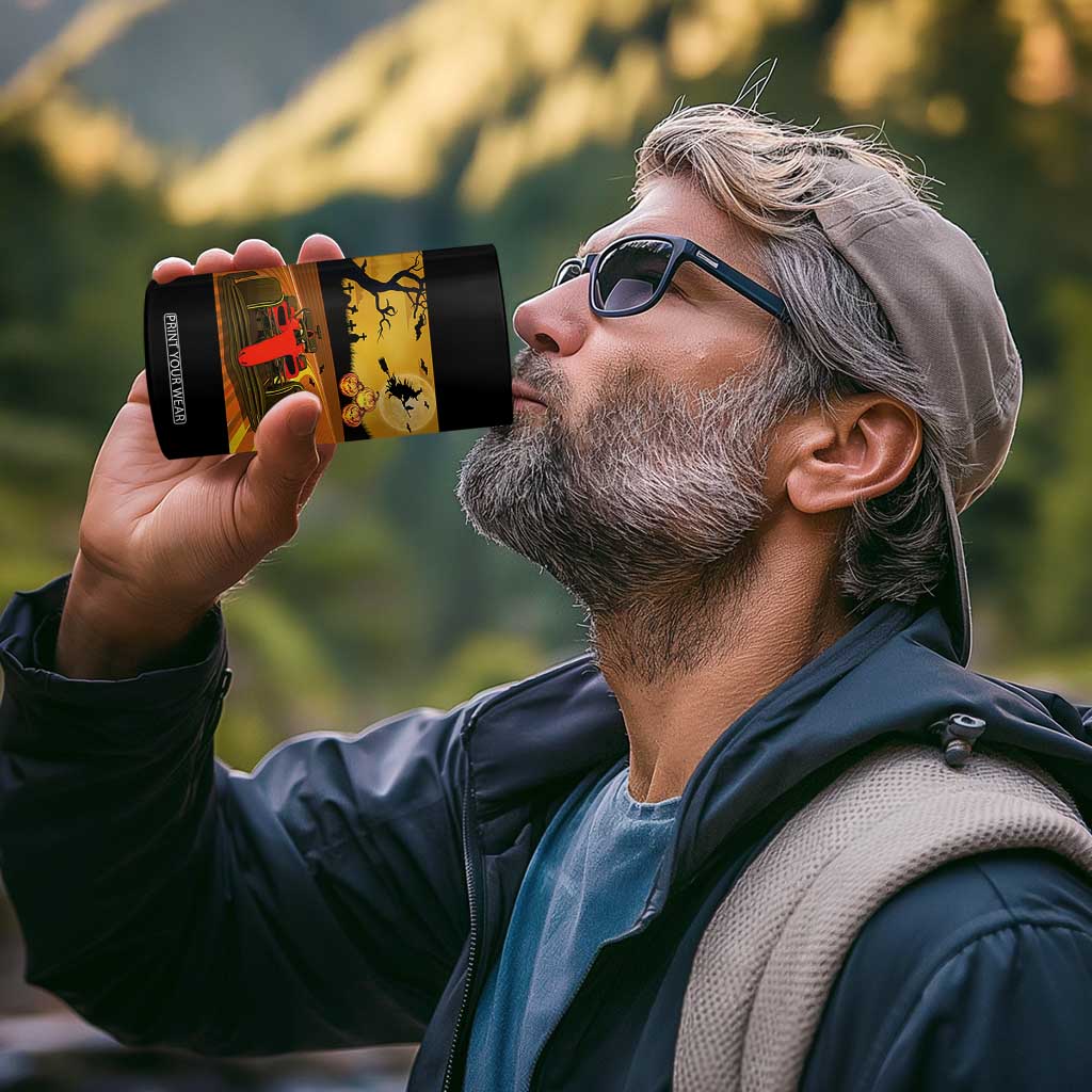 Vintage Race Car Halloween Pumpkin Retro Racing 4 in 1 Can Cooler Tumbler TS14 Print Your Wear
