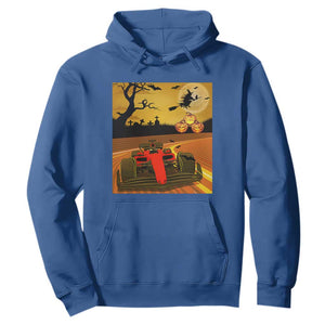 Vintage Race Car Halloween Pumpkin Retro Racing Hoodie TS14 Royal Blue Print Your Wear