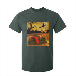 Vintage Race Car Halloween Pumpkin Retro Racing T Shirt For Kid TS14 Dark Forest Green Print Your Wear