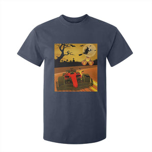 Vintage Race Car Halloween Pumpkin Retro Racing T Shirt For Kid TS14 Navy Print Your Wear