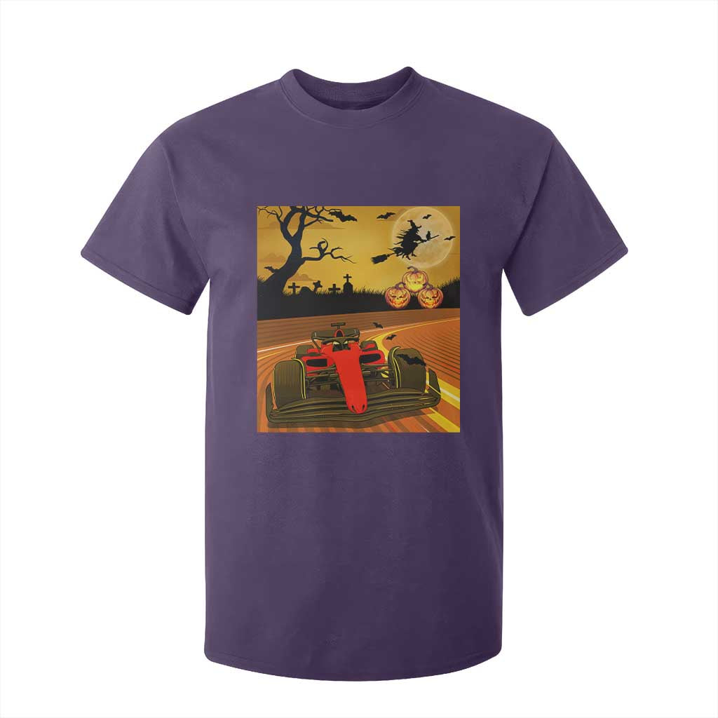 Vintage Race Car Halloween Pumpkin Retro Racing T Shirt For Kid TS14 Purple Print Your Wear