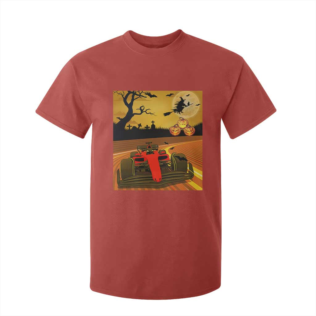 Vintage Race Car Halloween Pumpkin Retro Racing T Shirt For Kid TS14 Red Print Your Wear