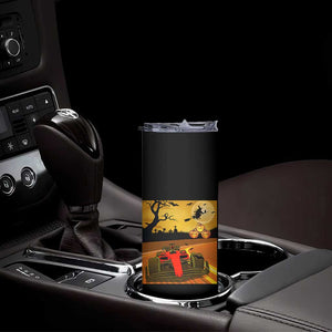 Vintage Race Car Halloween Pumpkin Retro Racing Skinny Tumbler TS14 Print Your Wear