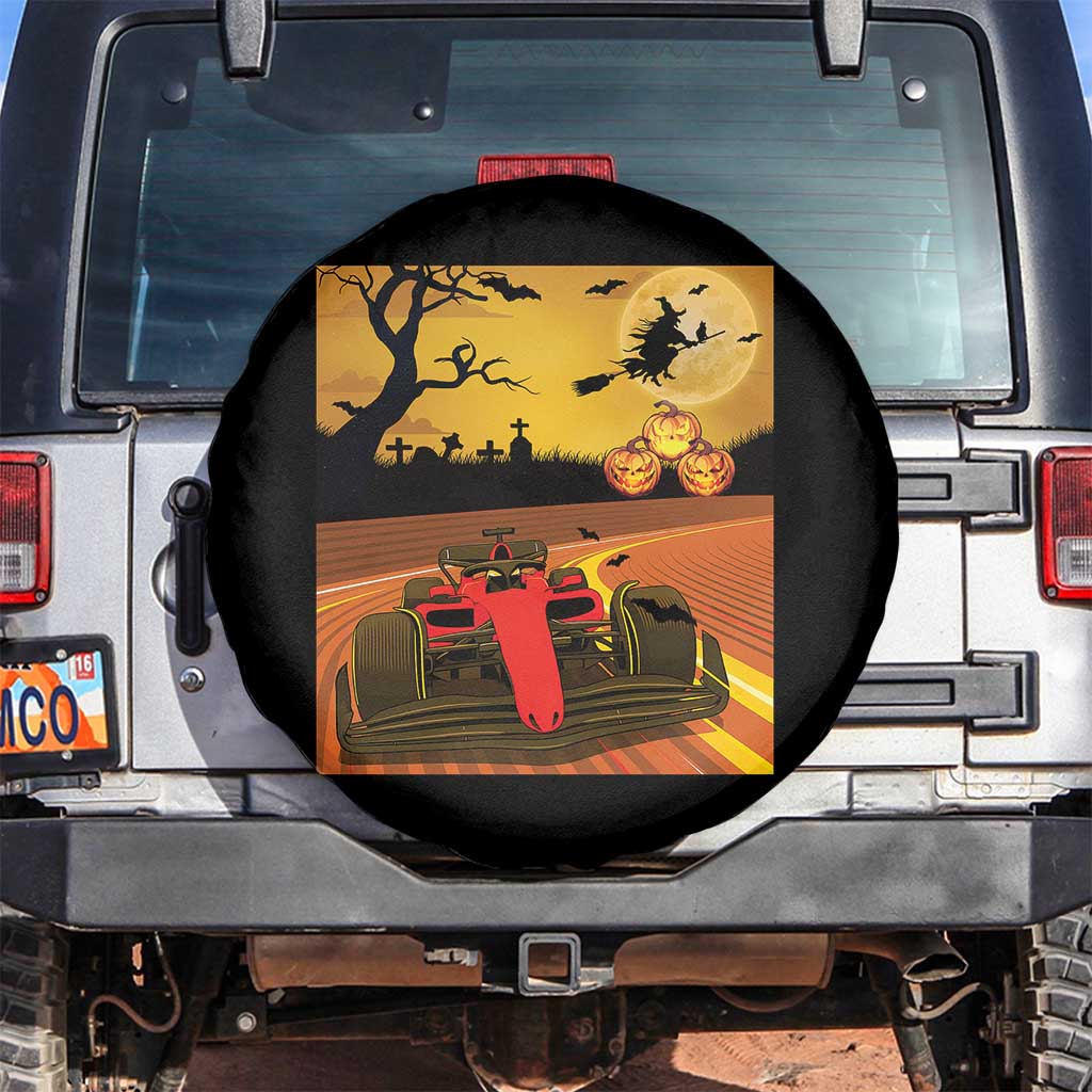 Vintage Race Car Halloween Pumpkin Retro Racing Spare Tire Cover TS14 No hole Black Print Your Wear