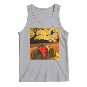 Vintage Race Car Halloween Pumpkin Retro Racing Tank Top TS14 Athletic Heather Print Your Wear