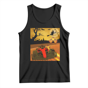Vintage Race Car Halloween Pumpkin Retro Racing Tank Top TS14 Black Print Your Wear