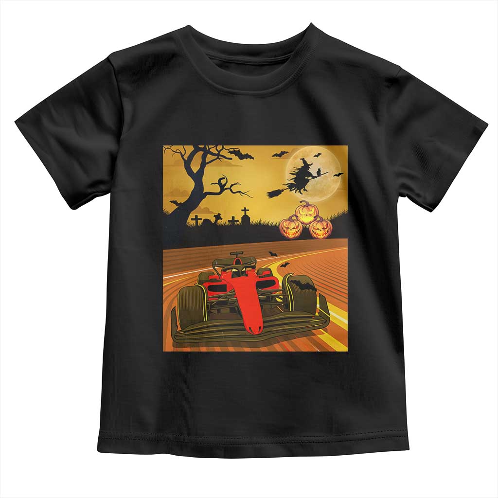Vintage Race Car Halloween Pumpkin Retro Racing Toddler T Shirt TS14 Black Print Your Wear
