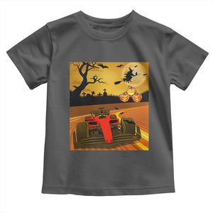 Vintage Race Car Halloween Pumpkin Retro Racing Toddler T Shirt TS14 Dark Heather Print Your Wear