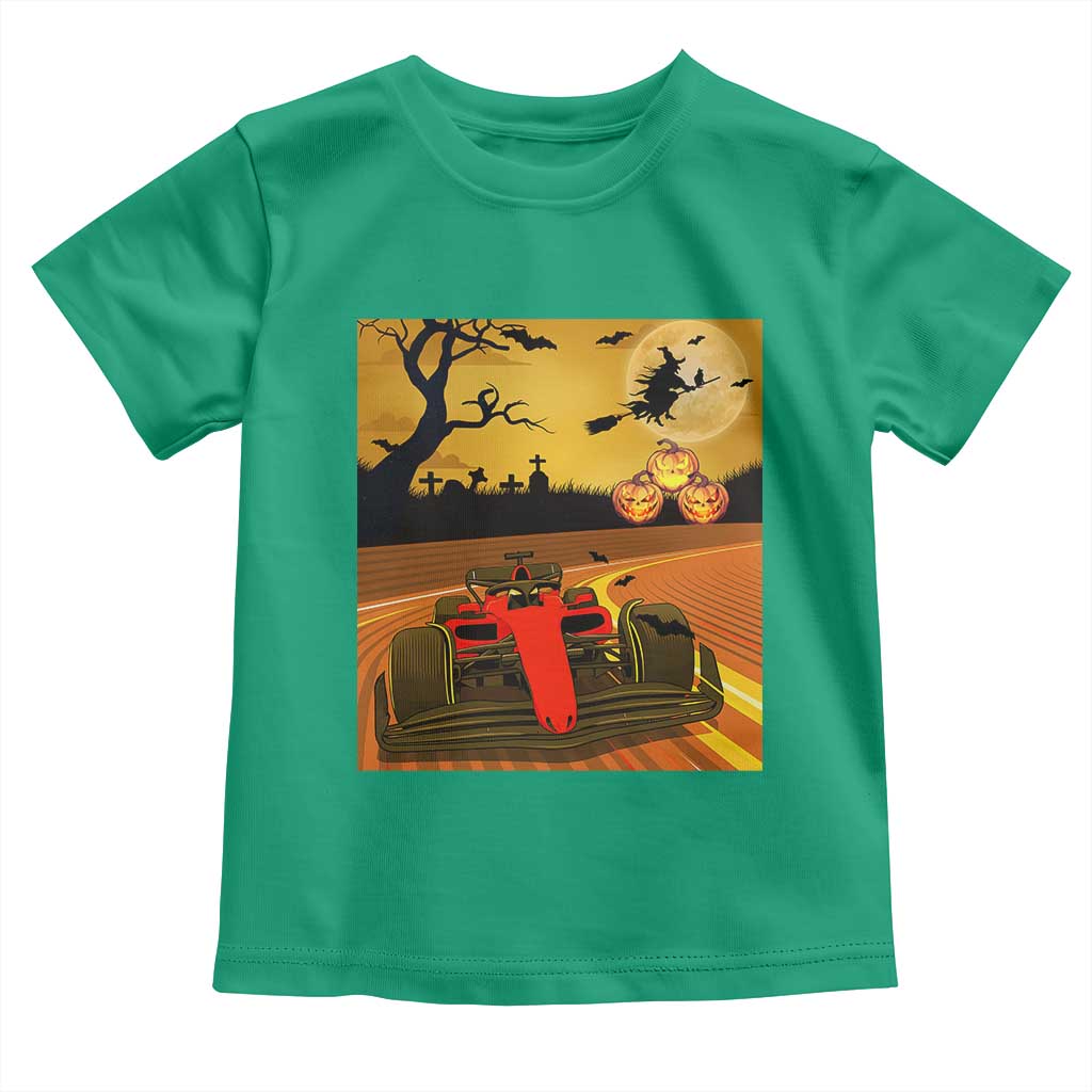 Vintage Race Car Halloween Pumpkin Retro Racing Toddler T Shirt TS14 Irish Green Print Your Wear