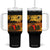 Vintage Race Car Halloween Pumpkin Retro Racing Tumbler With Handle TS14 One Size: 40 oz Black Print Your Wear