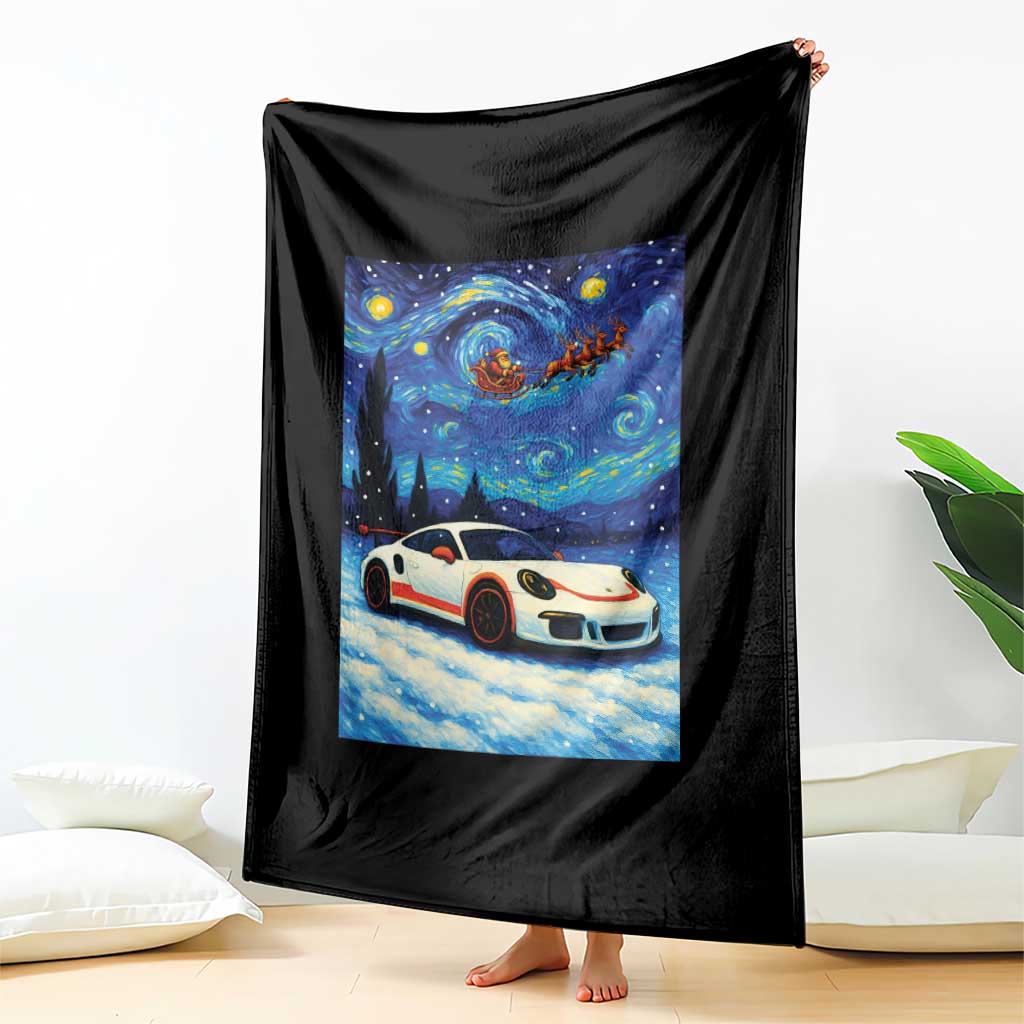 Racing Sports Car Throw Blanket Starry Night Racing Silhouette TS14 Print Your Wear