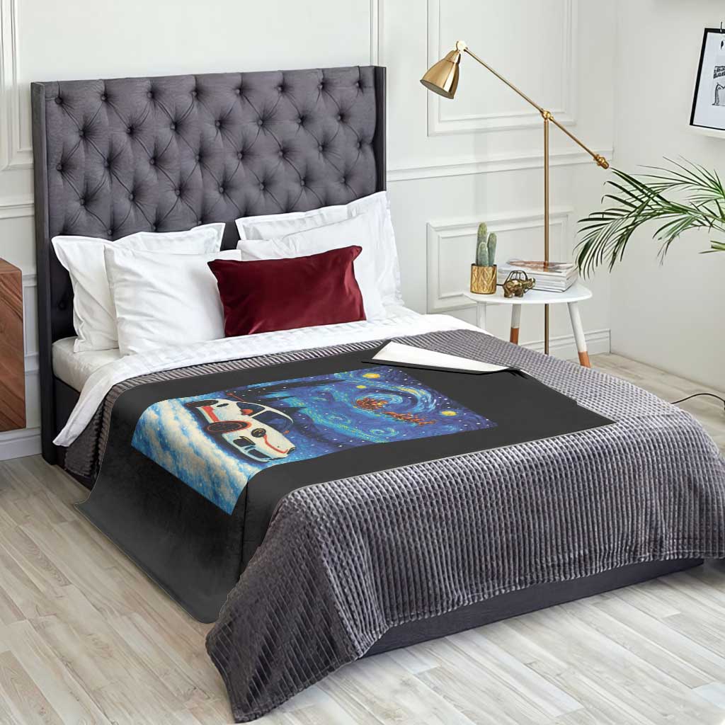 Racing Sports Car Throw Blanket Starry Night Racing Silhouette TS14 Print Your Wear