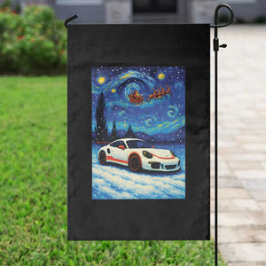Racing Sports Car Garden Flag Porsche 911 Starry Night Racing Silhouette TS14 Print Your Wear