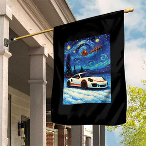 Racing Sports Car Garden Flag Porsche 911 Starry Night Racing Silhouette TS14 Print Your Wear