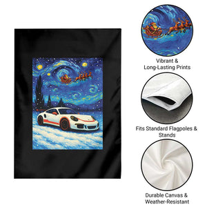 Racing Sports Car Garden Flag Porsche 911 Starry Night Racing Silhouette TS14 Print Your Wear