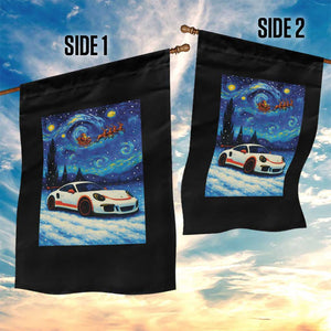 Racing Sports Car Garden Flag Porsche 911 Starry Night Racing Silhouette TS14 Print Your Wear