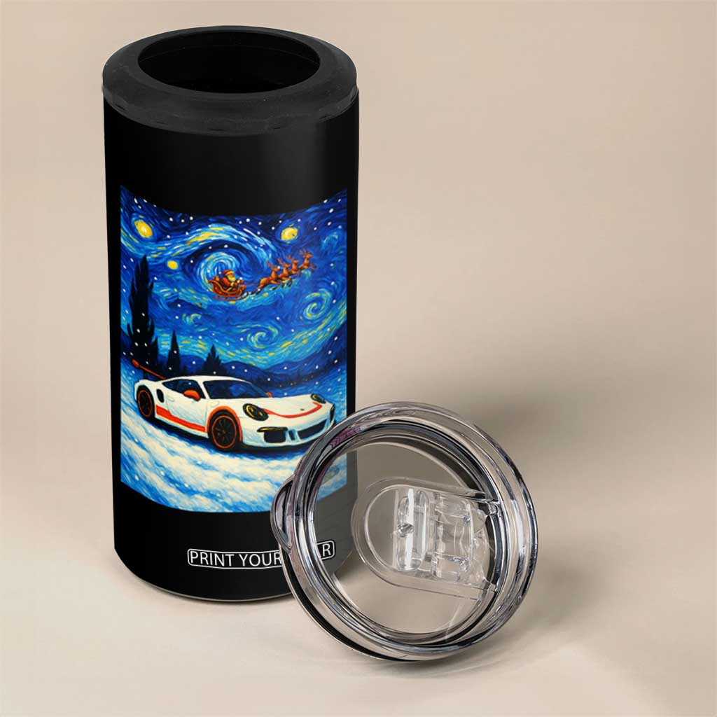 Racing Sports Car 4 in 1 Can Cooler Tumbler Starry Night Racing Silhouette TS14 Print Your Wear