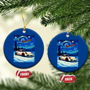 Racing Sports Car Ceramic Ornament Porsche 911 Starry Night Racing Silhouette TS14 1pc Blue Print Your Wear