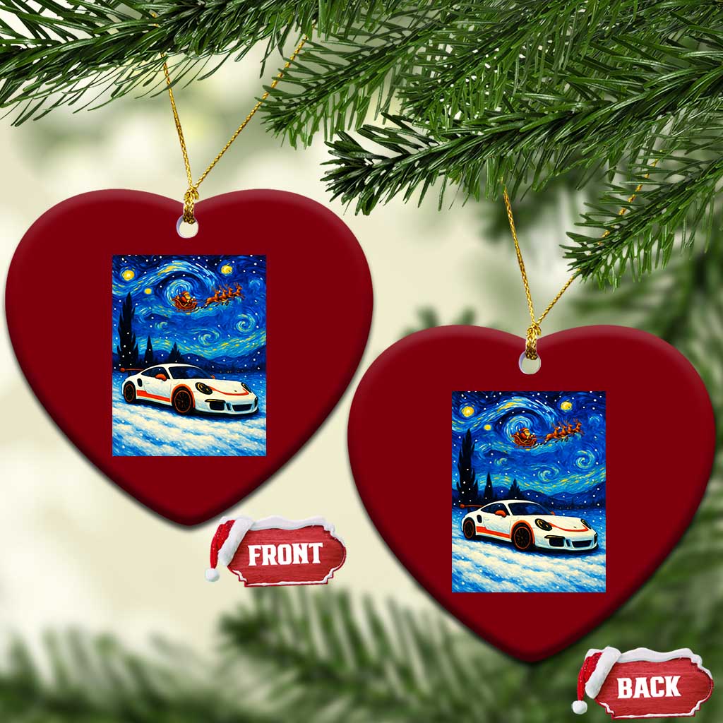 Racing Sports Car Ceramic Ornament Porsche 911 Starry Night Racing Silhouette TS14 Print Your Wear