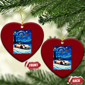 Racing Sports Car Ceramic Ornament Porsche 911 Starry Night Racing Silhouette TS14 Print Your Wear