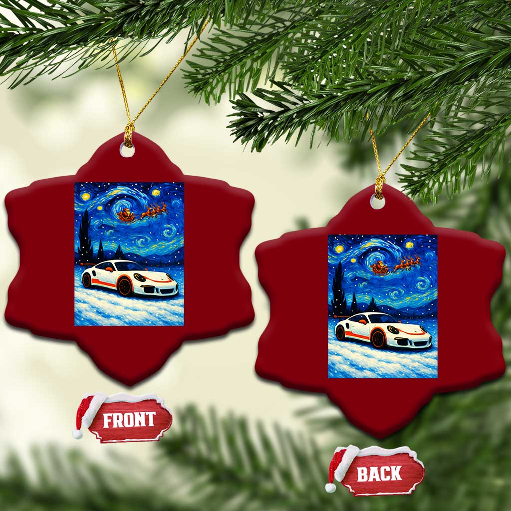 Racing Sports Car Ceramic Ornament Starry Night Racing Silhouette TS14 Print Your Wear