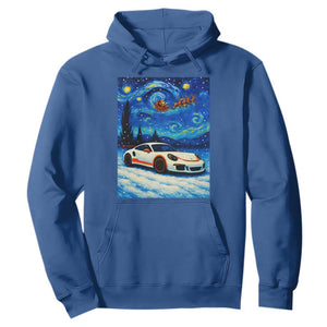 Racing Sports Car Hoodie Starry Night Racing Silhouette TS14 Royal Blue Print Your Wear