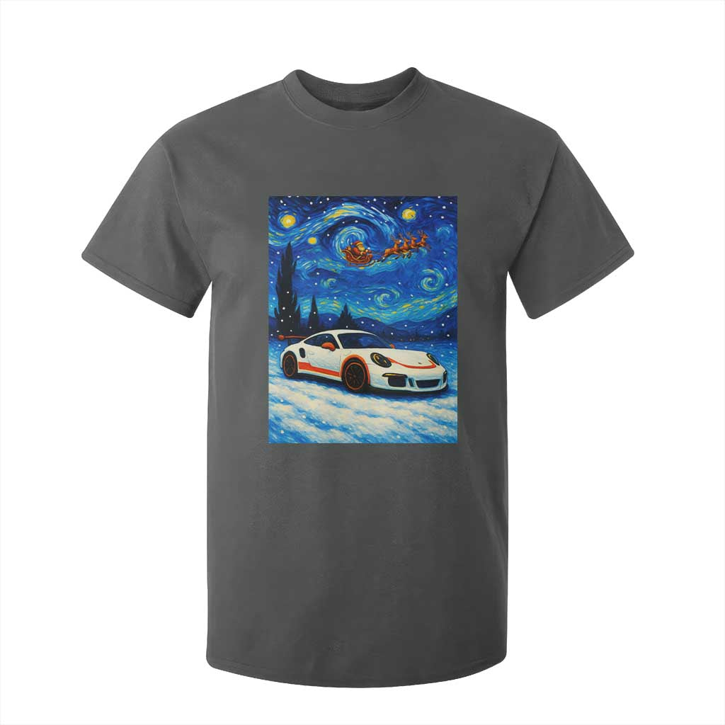 Racing Sports Car T Shirt For Kid Starry Night Racing Silhouette TS14 Dark Heather Print Your Wear
