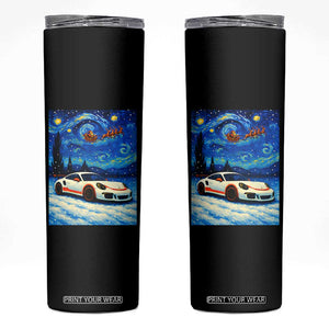 Racing Sports Car Skinny Tumbler Starry Night Racing Silhouette TS14 Black Print Your Wear