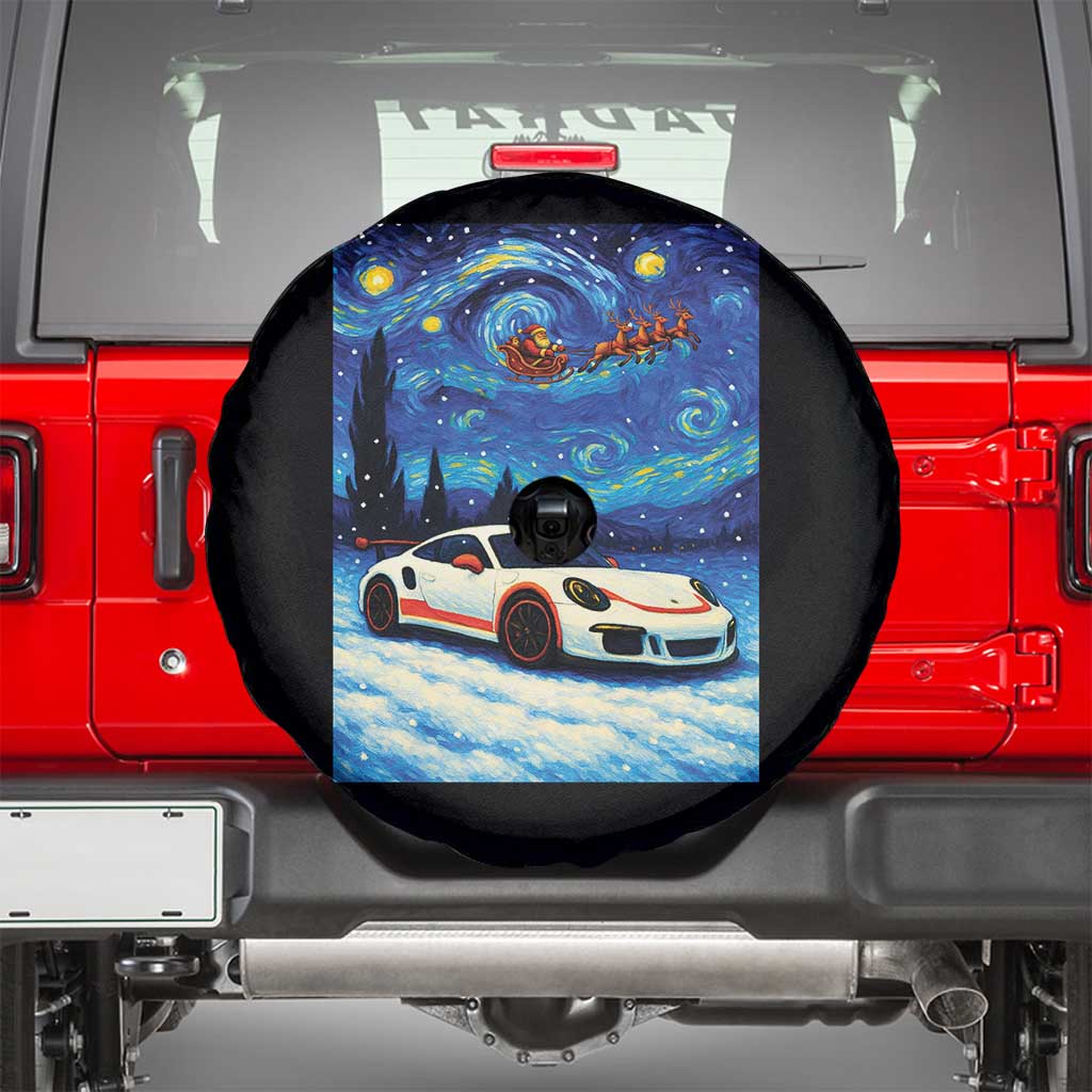 Racing Sports Car Spare Tire Cover Starry Night Racing Silhouette TS14 Black Print Your Wear