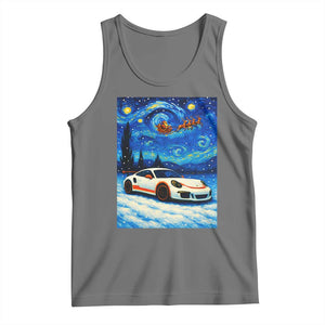 Racing Sports Car Tank Top Starry Night Racing Silhouette TS14 Black Heather Print Your Wear