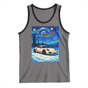 Racing Sports Car Tank Top Starry Night Racing Silhouette TS14 Deep Heather Black Print Your Wear