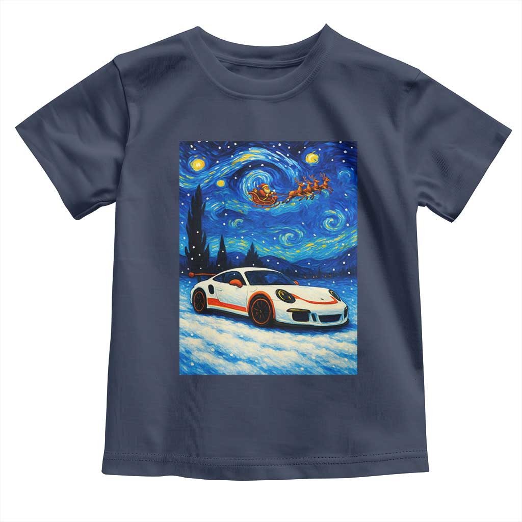 Racing Sports Car Toddler T Shirt Starry Night Racing Silhouette TS14 Navy Print Your Wear